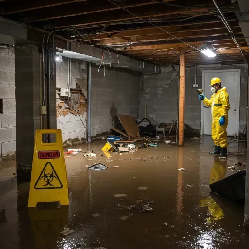 Flooded Basement Electrical Hazard in Santa Clara, UT Property